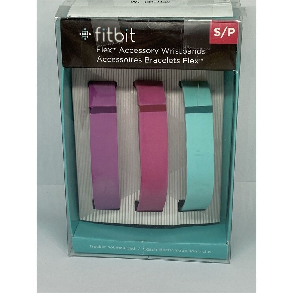 Fitbit FB401BVTPS Flex Replacement Band Vibrant 3-Pack (Violet-Red-Teal) ZW162